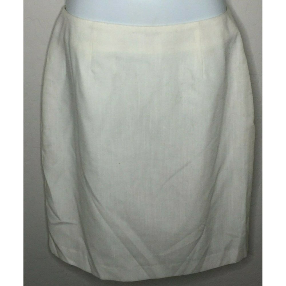 Christy Girl Womens Cream White Ivory Straight Pencil Skirt Office Church 10